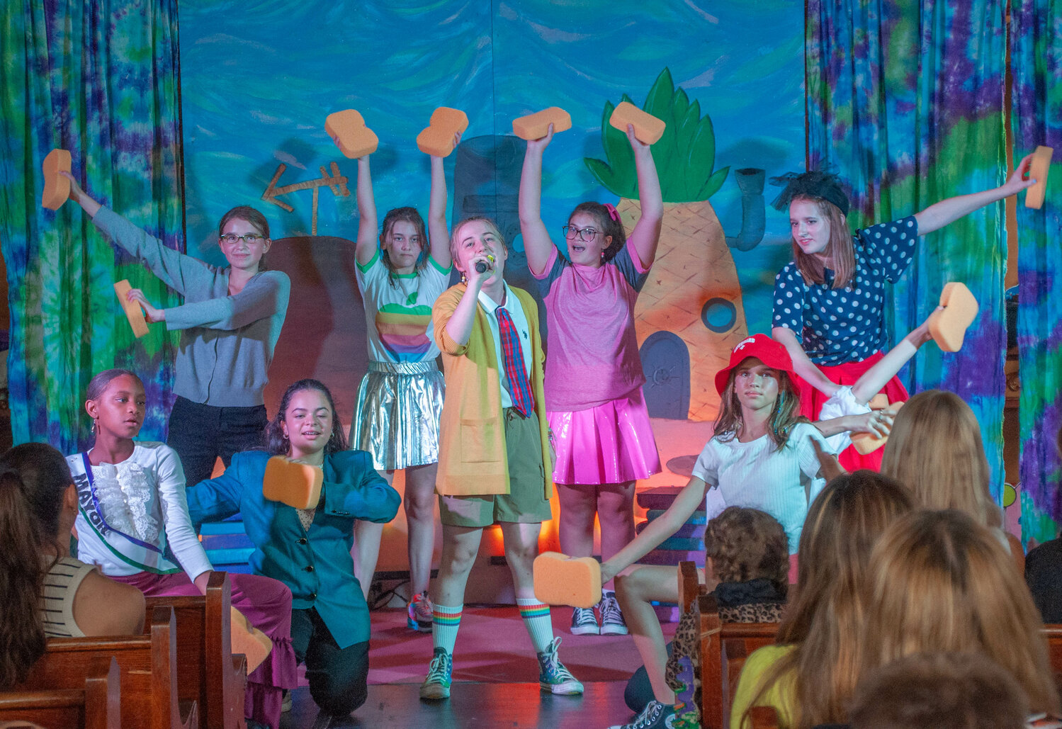 I was blown away by the Forestburgh Playhouse Academy production of "The SpongeBob Musical," replete with professional sets, costumes, lighting and sound.